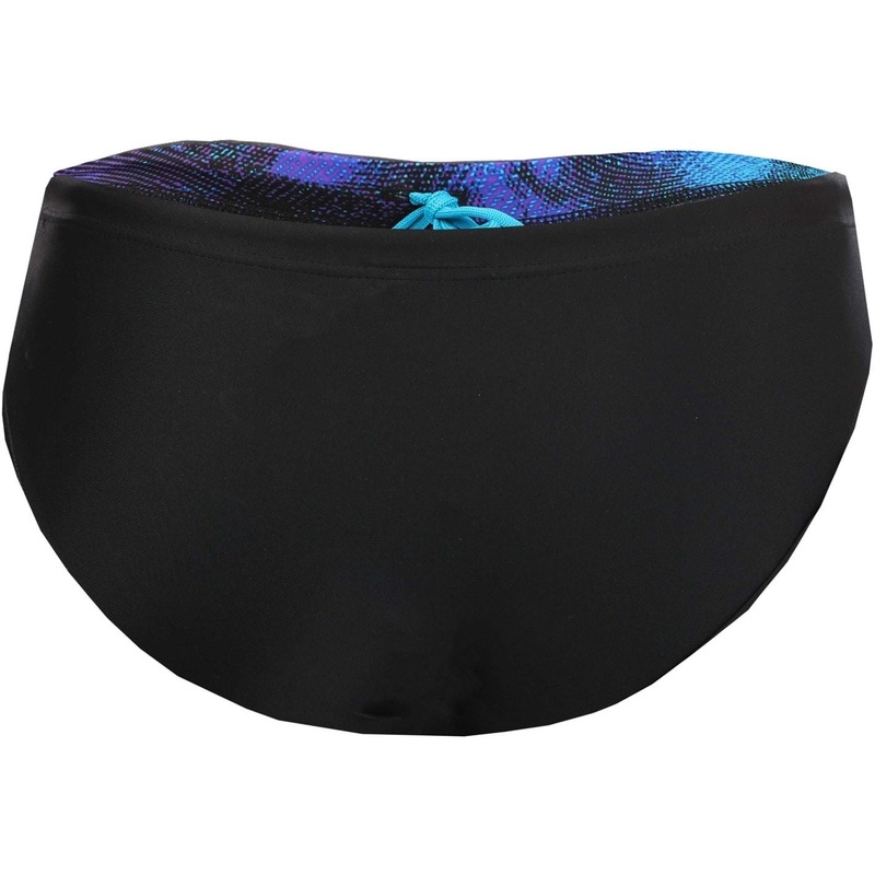 Speedo Mens Placement Panel 7cm Swim Briefs 28 Black