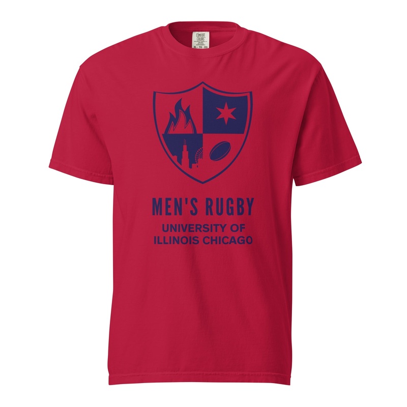 UIC Men’s Rugby Garment Dyed T-Shirt Red S