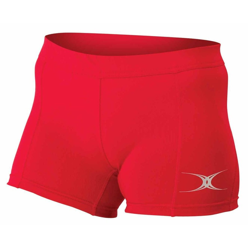 Gilbert Eclipse Netball Shorts Red 8