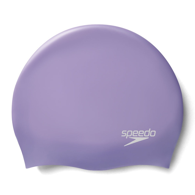 Speedo Plain Moulded Silicone Swim Cap Blue