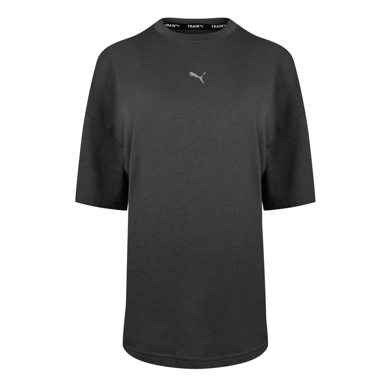 Puma Oversize Fit Athletic Crew Neck T-Shirt 10 (S) Flatdarkgray