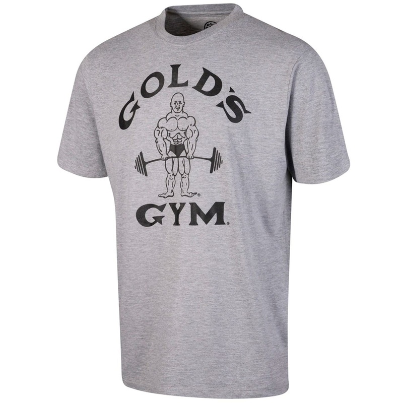 Golds Gym Classic Joe Crew Neck Regular Fit T-Shirt Medium Lt Grey Marl