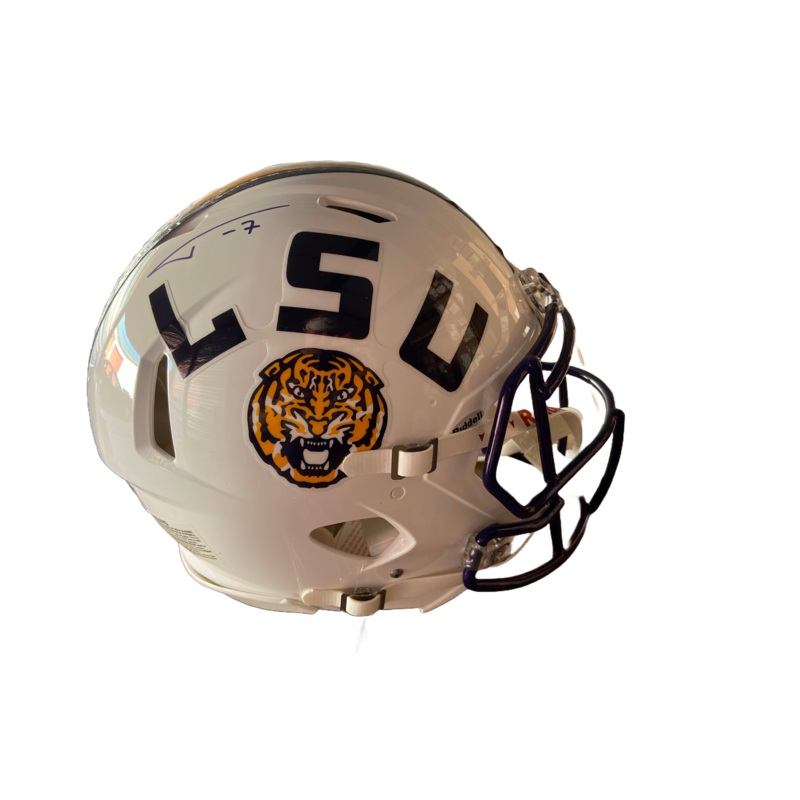 Tyrann Mathieu Autographed LSU Replica White Full Size Football Helmet