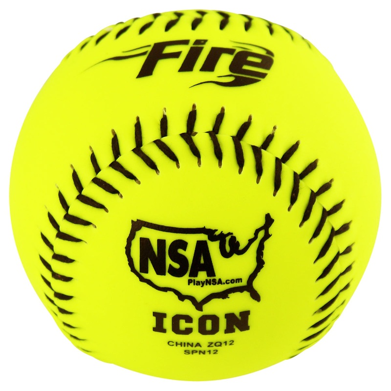 Baden Fire Power Core NSA .44/400 Synthetic Cover 12″ Fastpitch Softballs (Dozen)