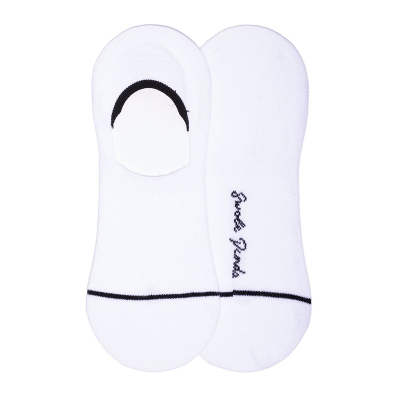 Swole Panda No Show Sock 4-7 White