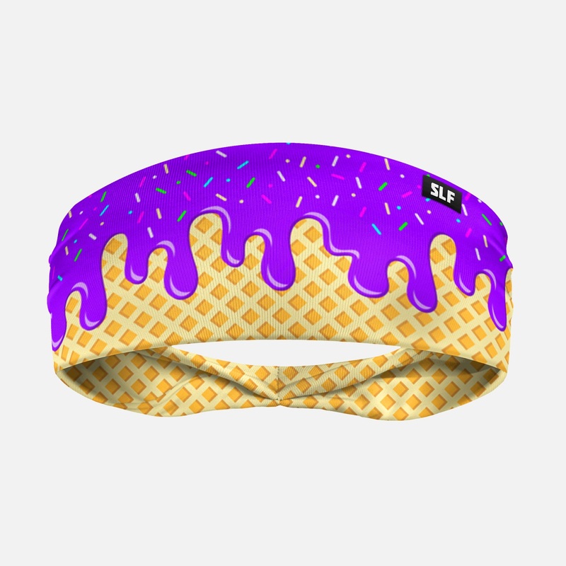 Ice Cream Cone Purple Headband ONE SIZE Purple