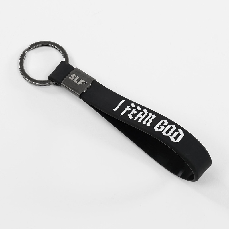 I Fear God Silicone Keychain Black