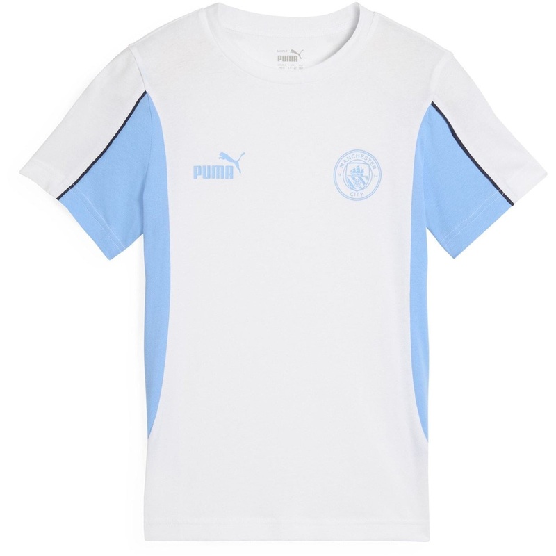 Puma Mens Manchester City Football Archive T-Shirt XL White/Blue