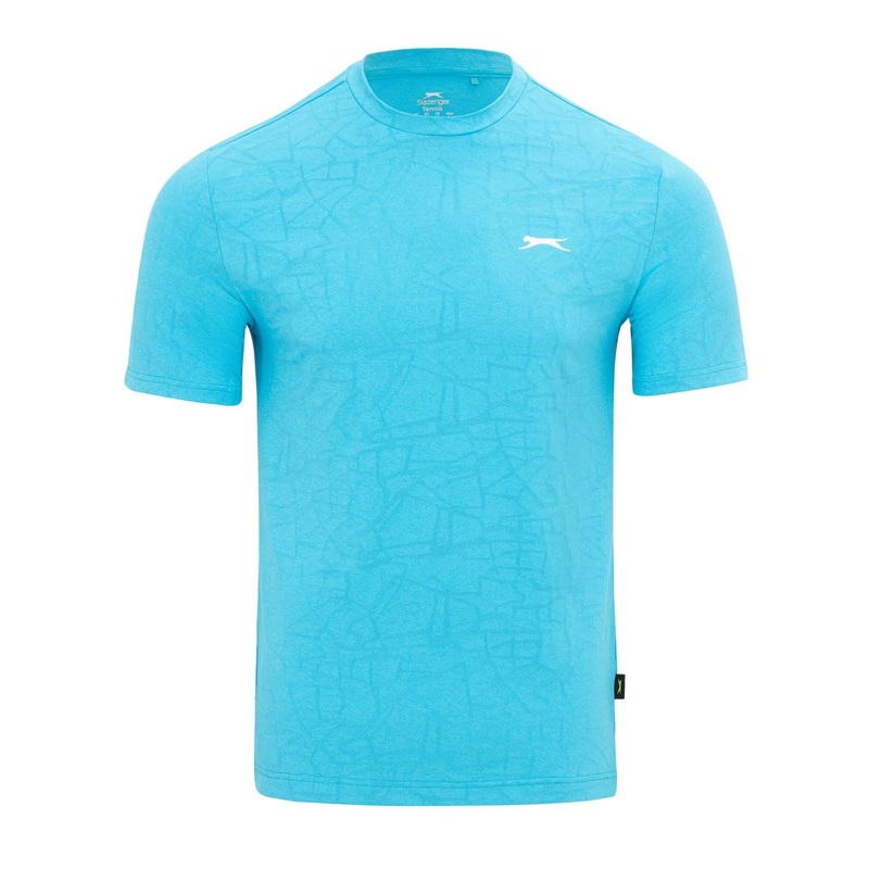 Slazenger Mens Knit Ten Tee S Aquaris