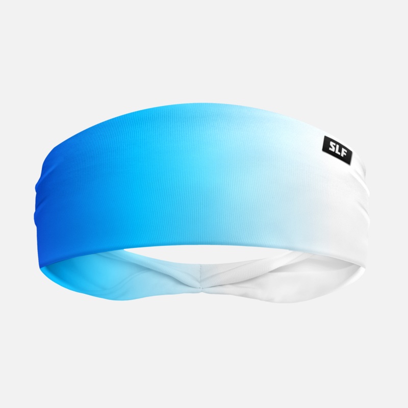 Icy Blue Ice Pop Headband ONE SIZE Blue/White