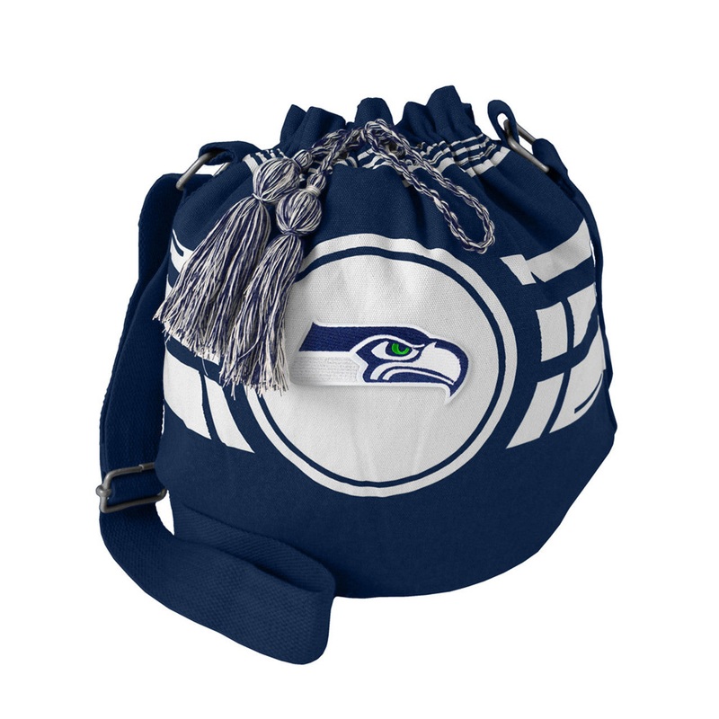 Little Earth Seattle Seahawks Ripple Drawstring Bucket Style Bag