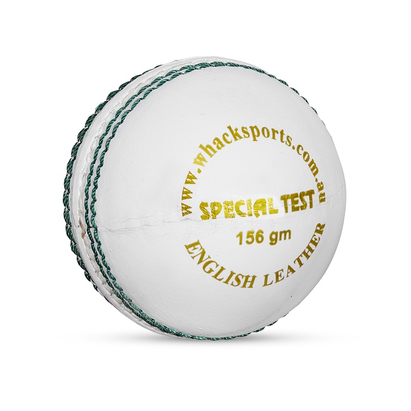 WHACK Special Test Leather Cricket Ball – 4 piece – 156gm – White 156gm White
