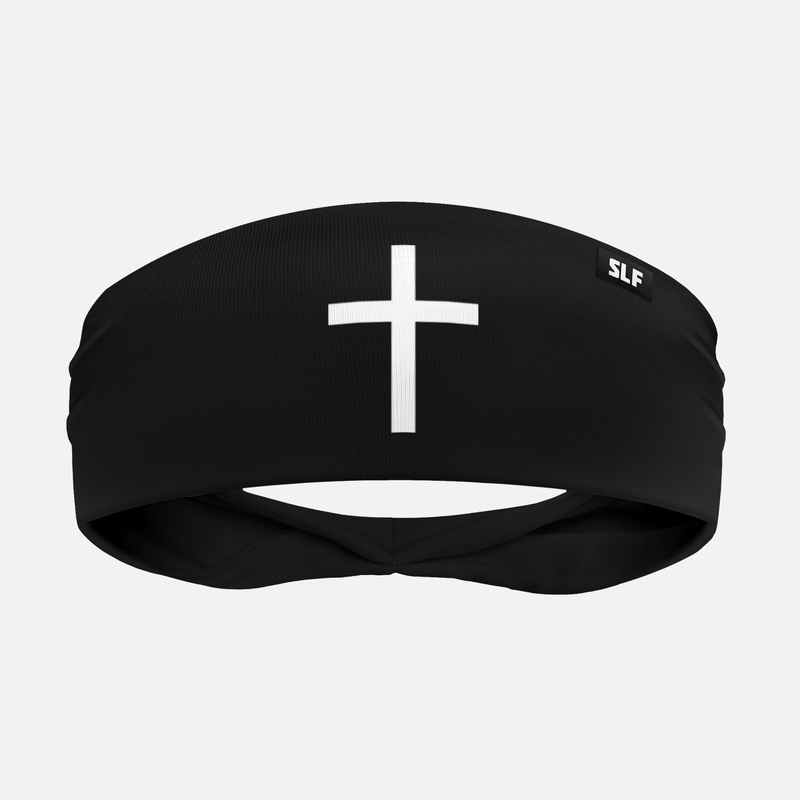 Faith Cross Black Headband ONE SIZE Black