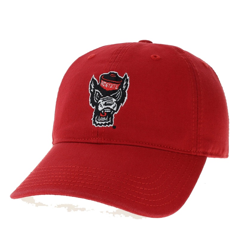 NC State Wolfpack Red Wolfhead Adjustable Hat