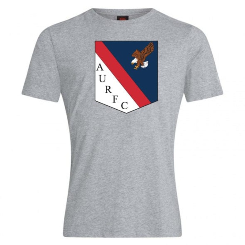 American University Club Plain Tee by Canterbury Y4 Grey