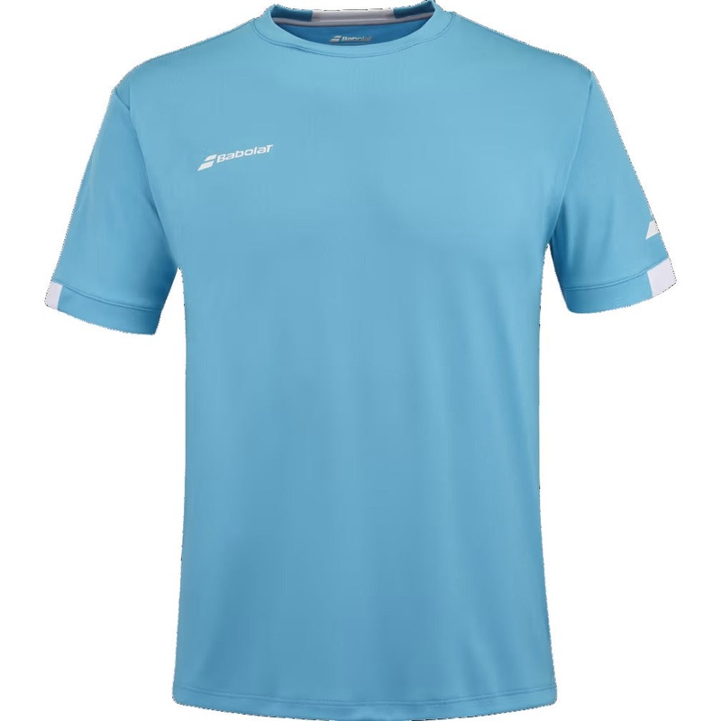 Babolat 3MP2011 Play Crew Neck Mens Shirt Cyan Blue S