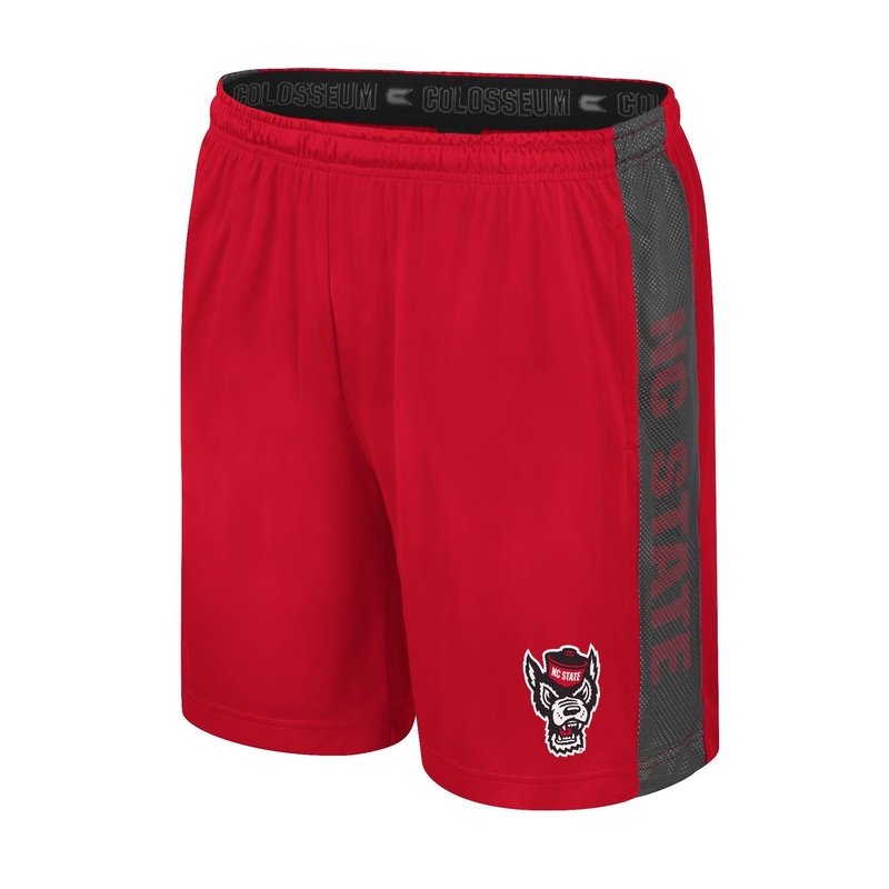 NC State Wolfpack Colosseum Red Wolfhead 8″ Smach Talk Shorts Small
