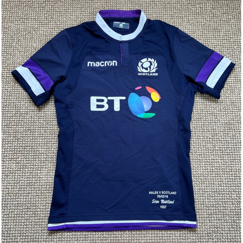 2018 Scotland Players’ Jersey – L (Sean Maitland #23) (Match-Worn)