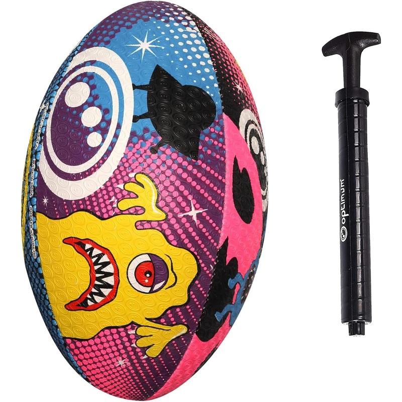 Space Monster Rugby Ball Size 3  Super Grip, Durable, With Pump