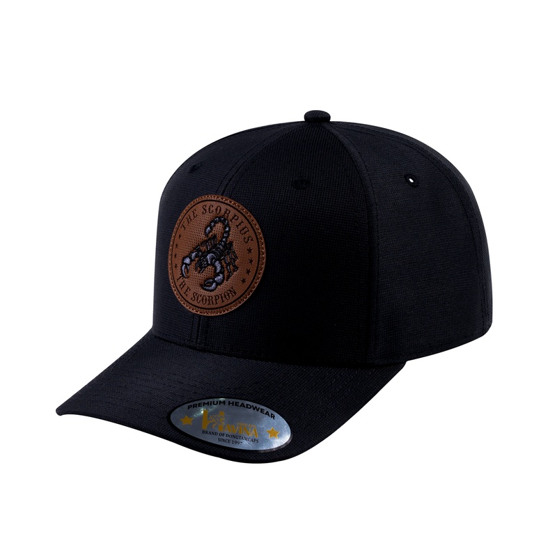 V2 Embroidered And Laser-Engraved Scorpius Zodiac (October 23 – November 21) – 6 Panel Baseball Cap – Black/Black Black Black Classic