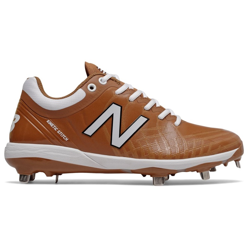 New Balance 4040V5 Low Metal Baseball Cleat TEXAS ORANGE SZ 16 MEDIUM