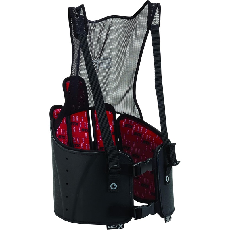 STX Lacrosse Cell X Rib Pad Black XL