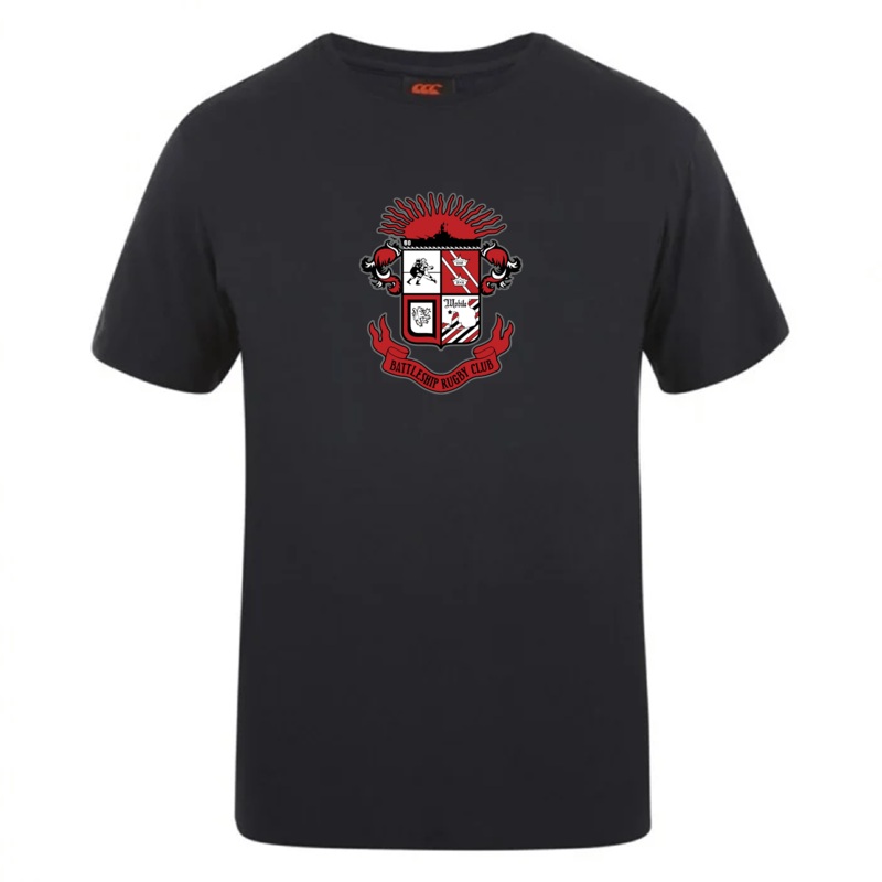 Battleship Rugby Club Club Plain Tee by Canterbury Y4 Black