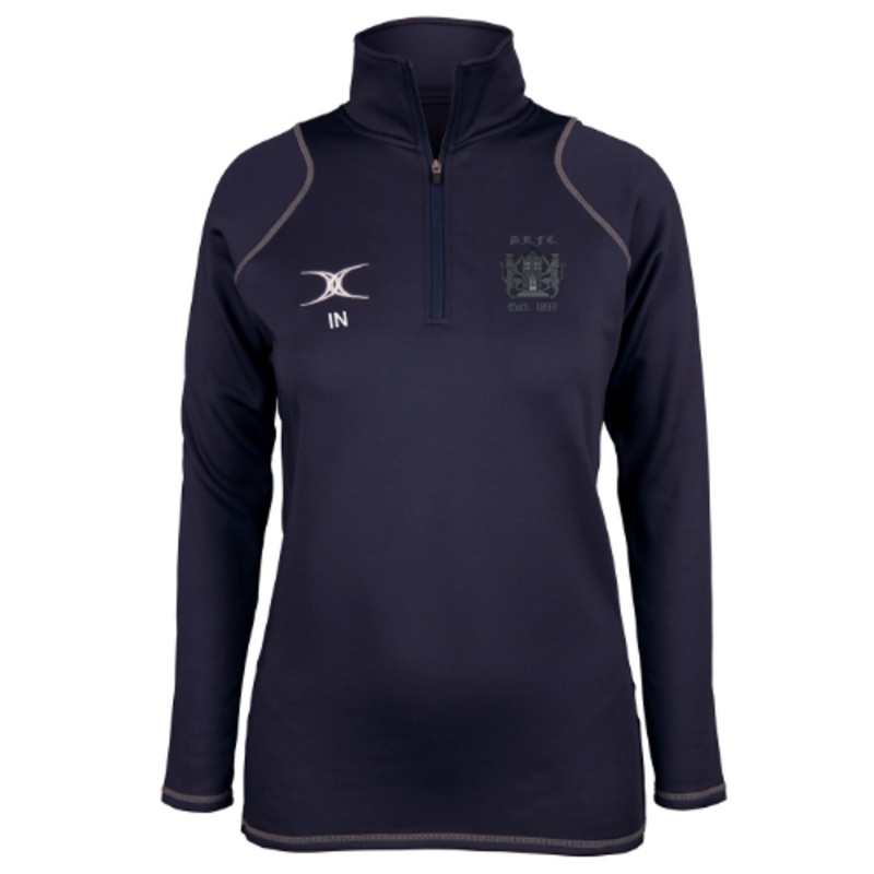 Dunfermline RFC Adult’s Dark Navy Quest Ladies 1/4 Zip Fleece W 8