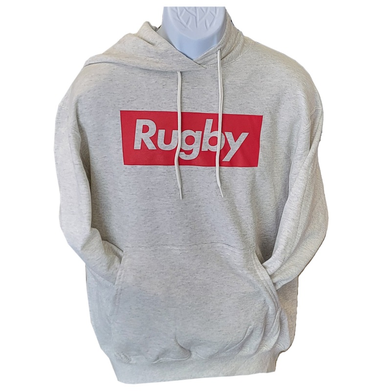 “Rugby” Red Box Hoodie Small