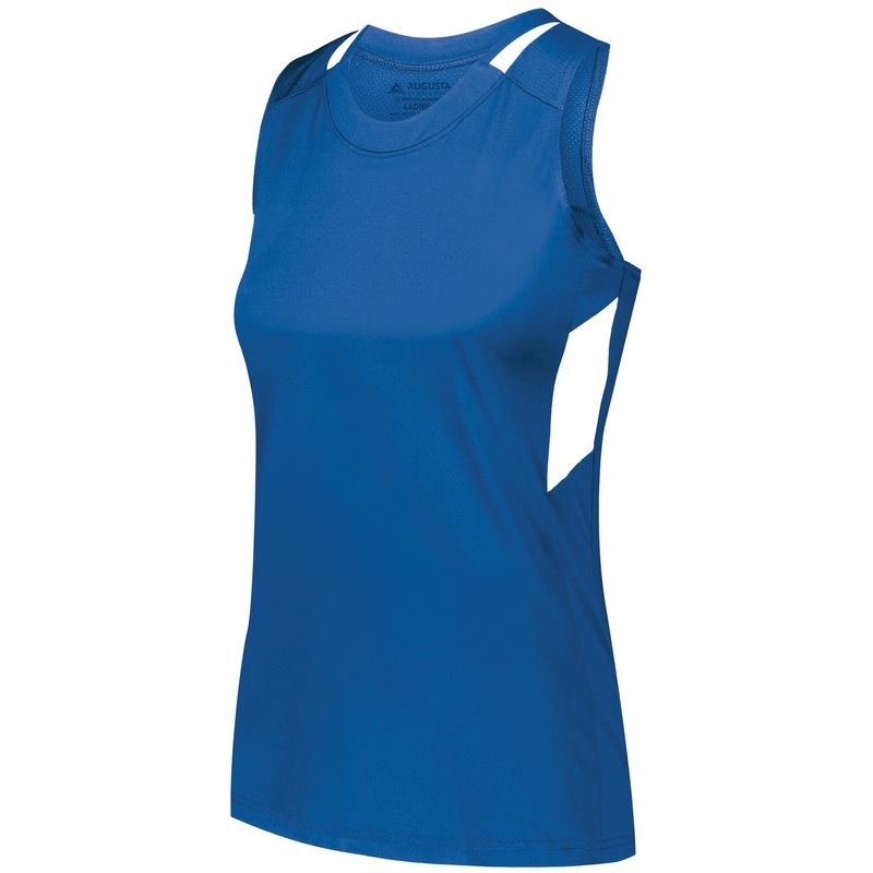 Augusta Ladies Crossover Tank Navy/ White S