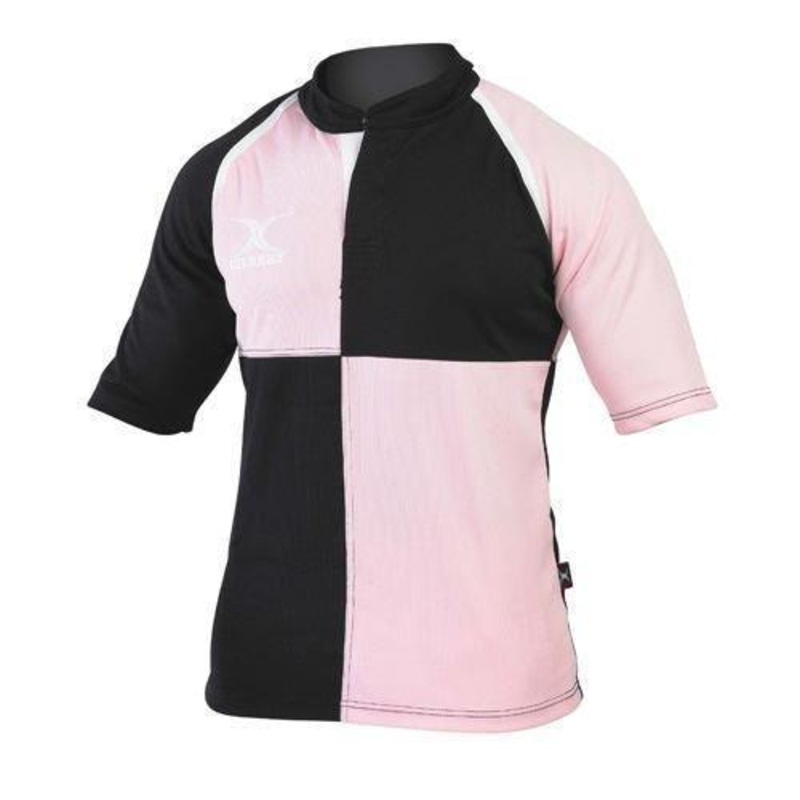Gilbert XACT Quarters Rugby Jersey X-Small Pink/Black