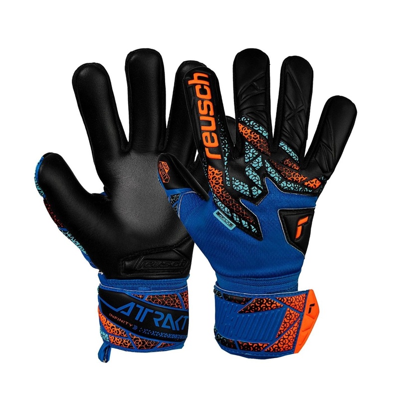 Reusch Attrakt Infinity Nc Goalkeeper Gloves Juniors 6 Blu/Orng/Blk