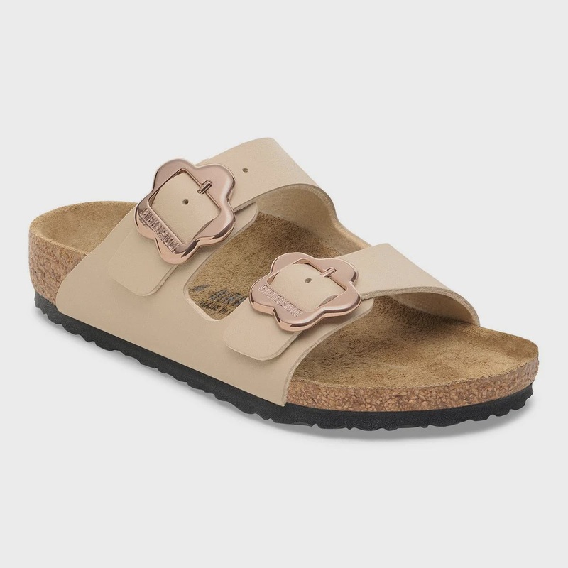 Birkenstock Kids Arizona Flower Buckle – Sandcastle 29 Narrow