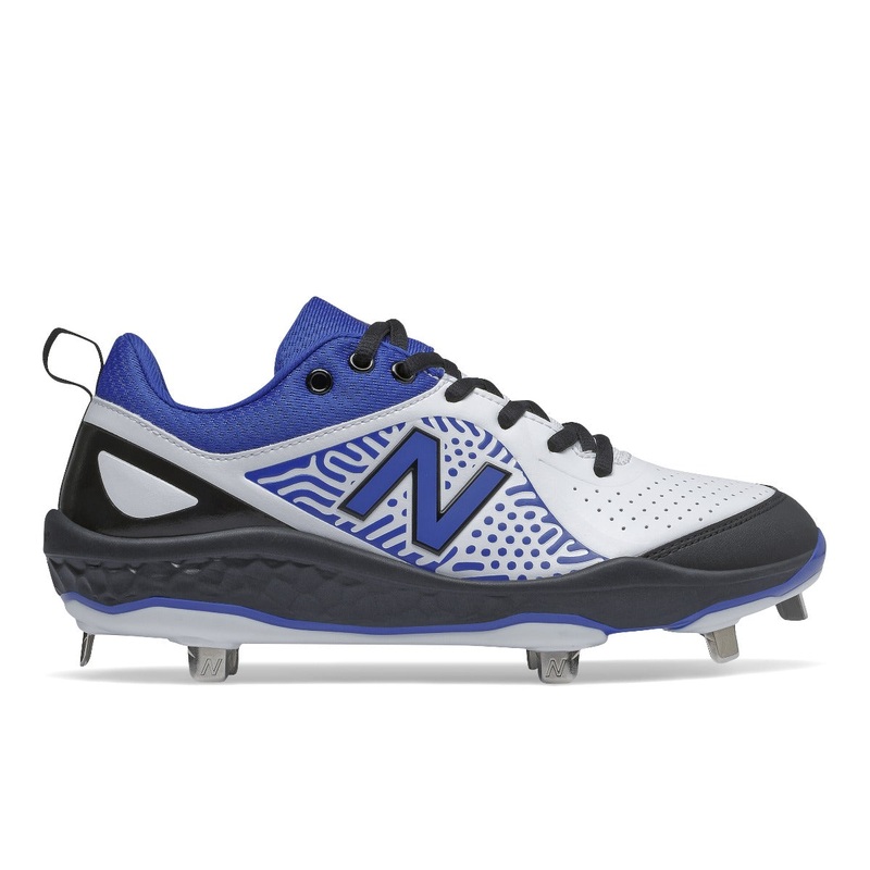 New Balance Women’s Fastpitch Velo 2 Metal Cleat BLACK | BLUE | WHITE SZ 5 MEDIUM