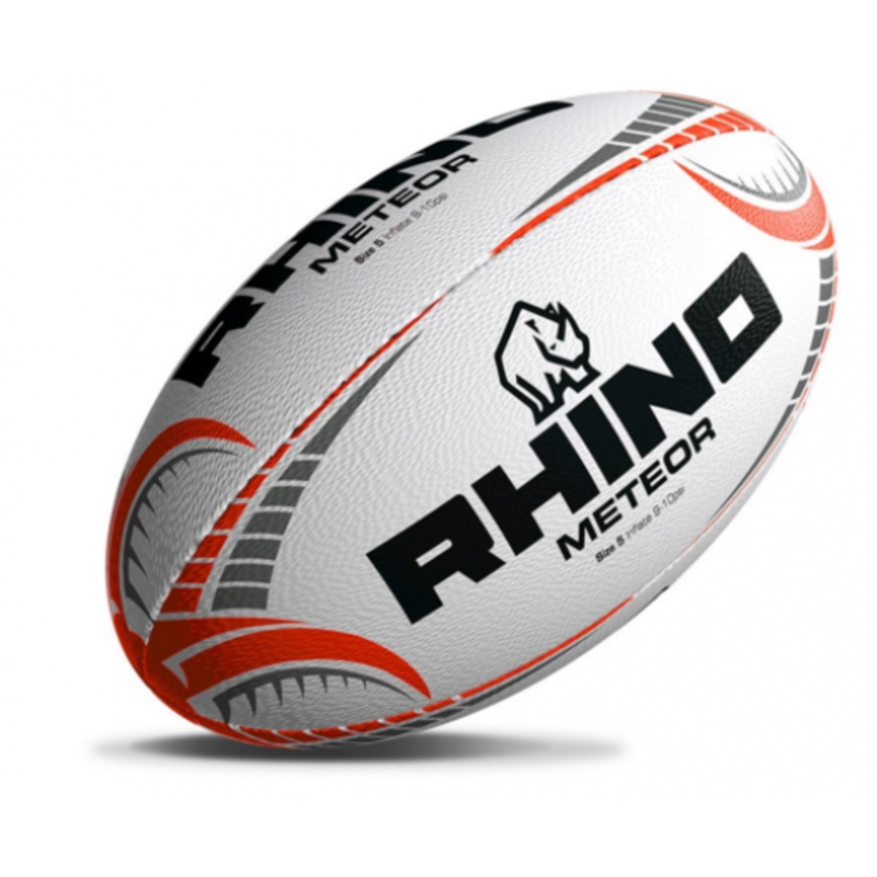 Rhino Meteor Rugby Match Ball White S5