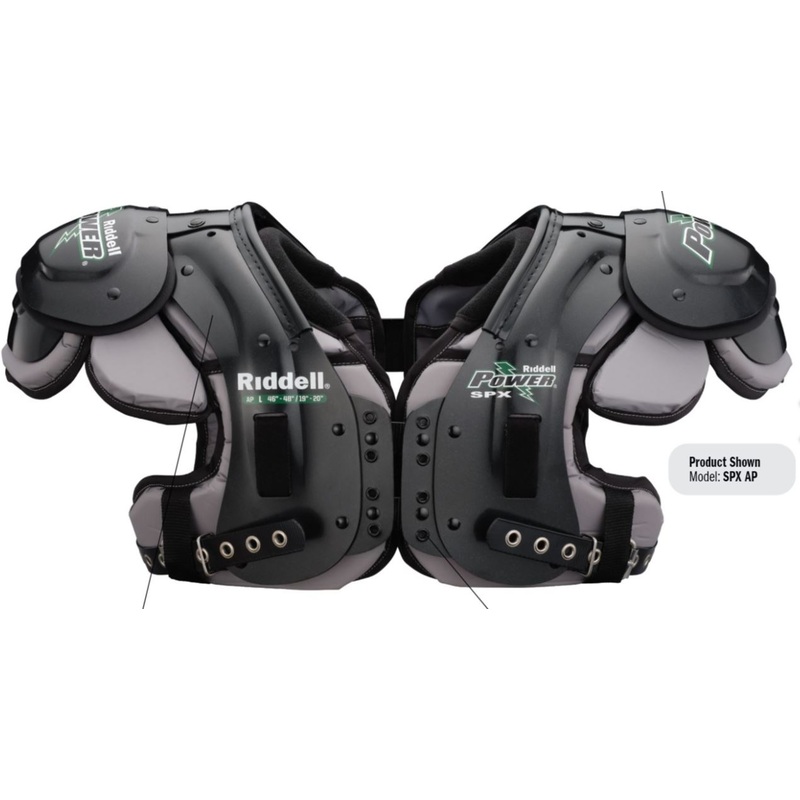 RIDDELL POWER SPX ALL PURPOSE SHOULDER PAD R48337 *CALL FIRST FOR AVAILABILITY PRIOR TO ORDERING!* XX-SMALL SH WIDTH 15″-16″ CHEST 34″-36″
