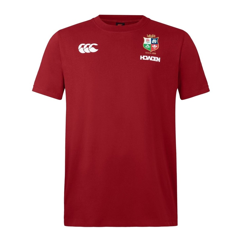 Canterbury British And Irish Lions T-Shirt 2025 Adults 2XL Red Dahlia