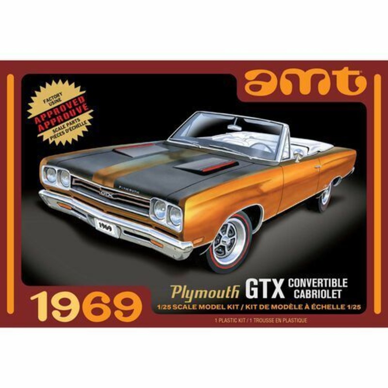 1969 Plymouth GTX Convertable AMT1137 AMT 1:25 Model Car Kit