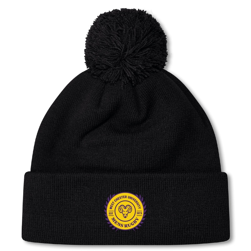West Chester University Pom Pom Beanie by Canterbury OS Black