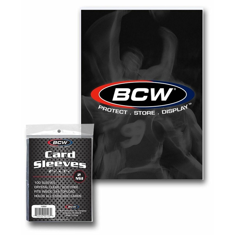 BCW Card Soft Sleeves 2 5/8 x 3 5/8 ( 100 per pack)
