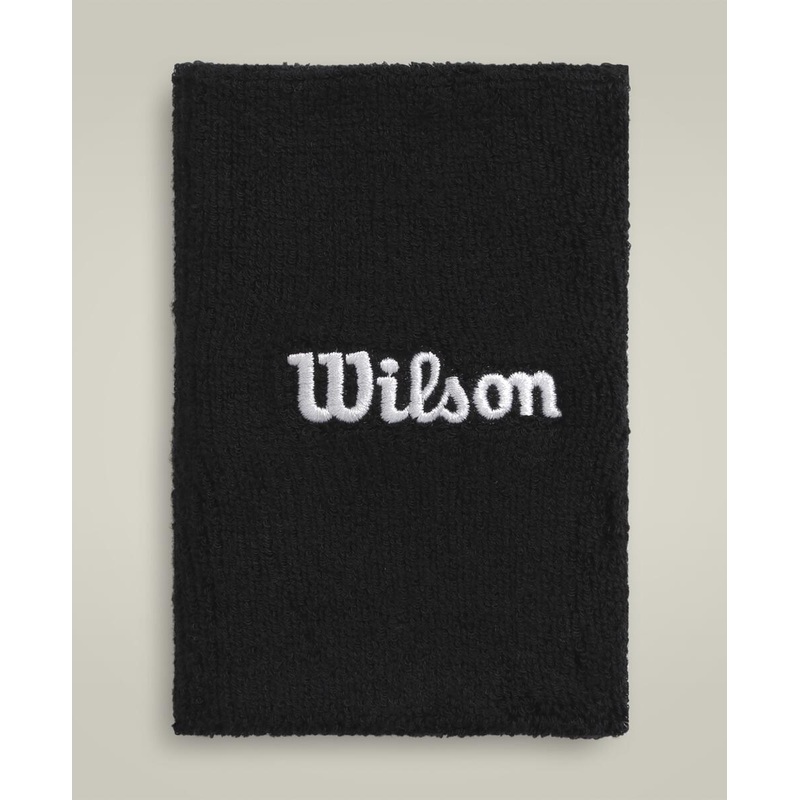 Wilson Wide Terry Wristbands Unisex – Black Black One Size