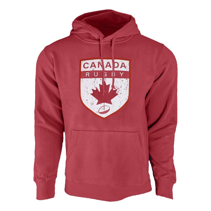 Canada Rugby Midweight Hoodie Red X-Small