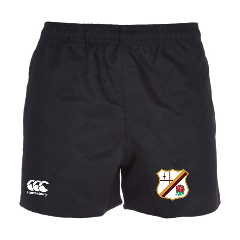 Williams College RFC Professional Polyester Rugby Short by Canterbury Y6 Black