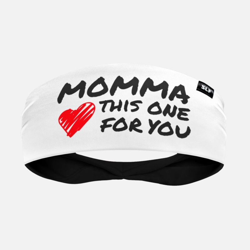 Momma Headband ONE SIZE White/Black