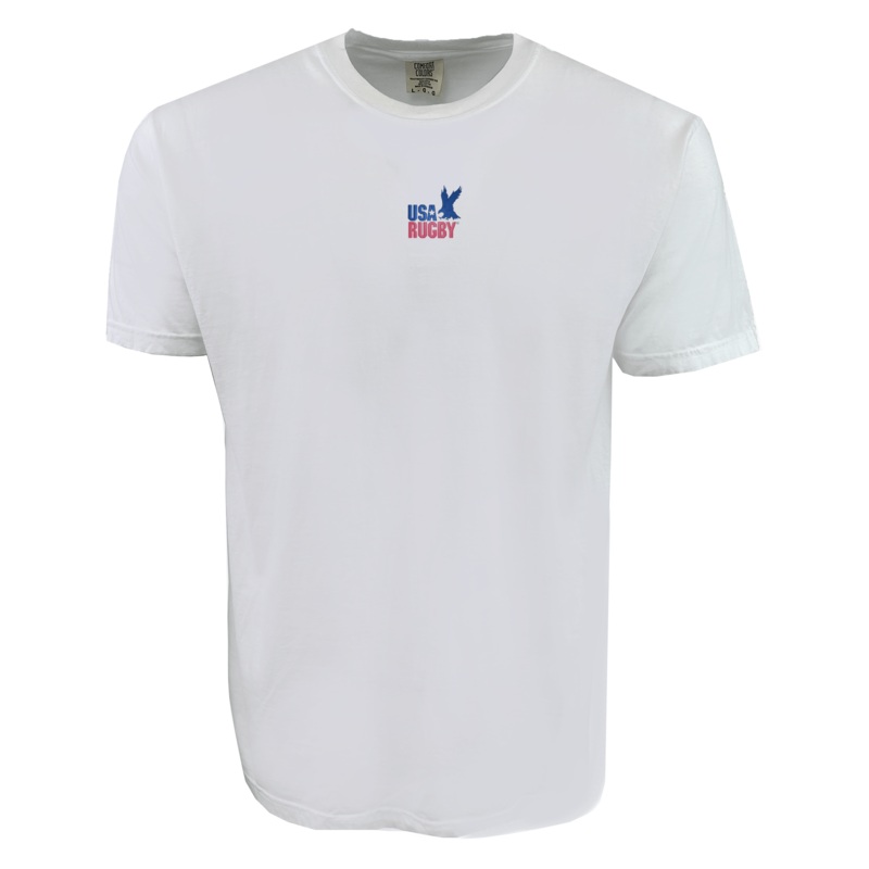 USA Rugby Elevated Throwback Comfort Tee S White