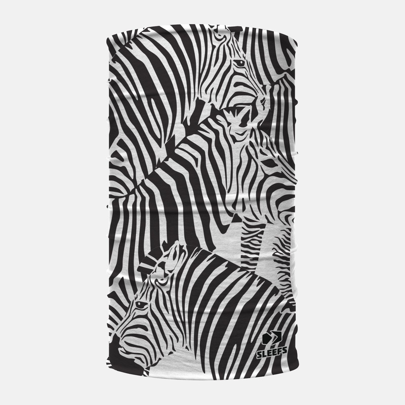 Zebras Neck Gaiter ONE SIZE Black/White