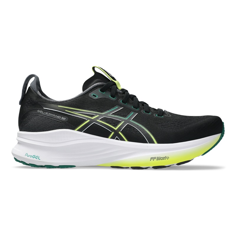 ASICS GEL-KAYANO 32 Mens Running Shoes Black/Jasper Green US 8