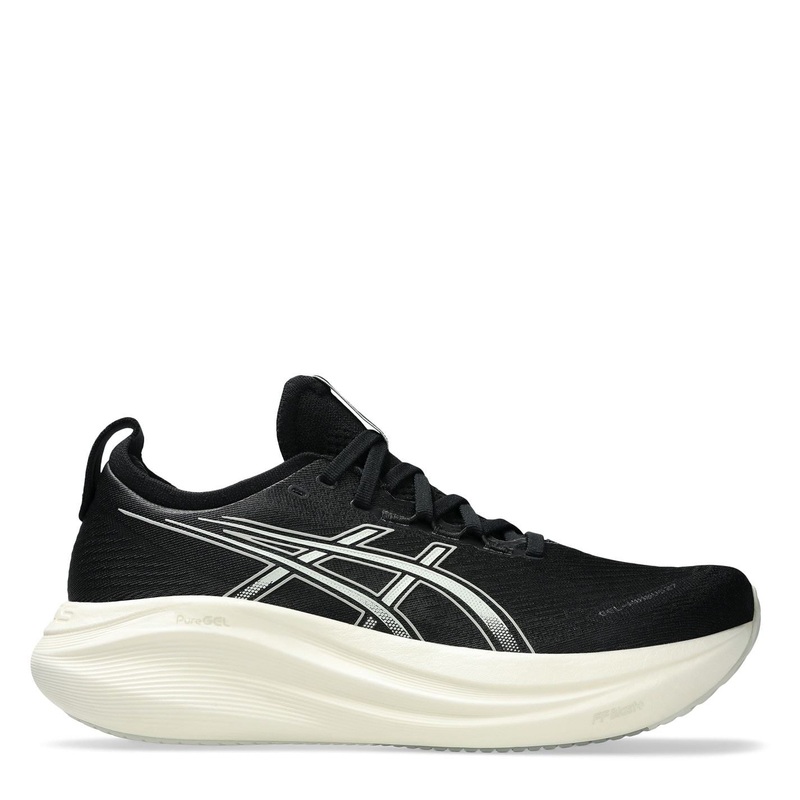 Asics Mens Gel Nimbus 27 Road Running Shoes 9 (44) Black/White