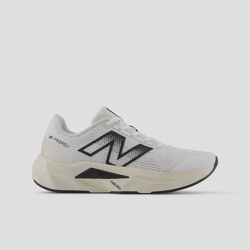 New Balance Kids Fuelcell Propel V5 – White/Black/Linen US 4