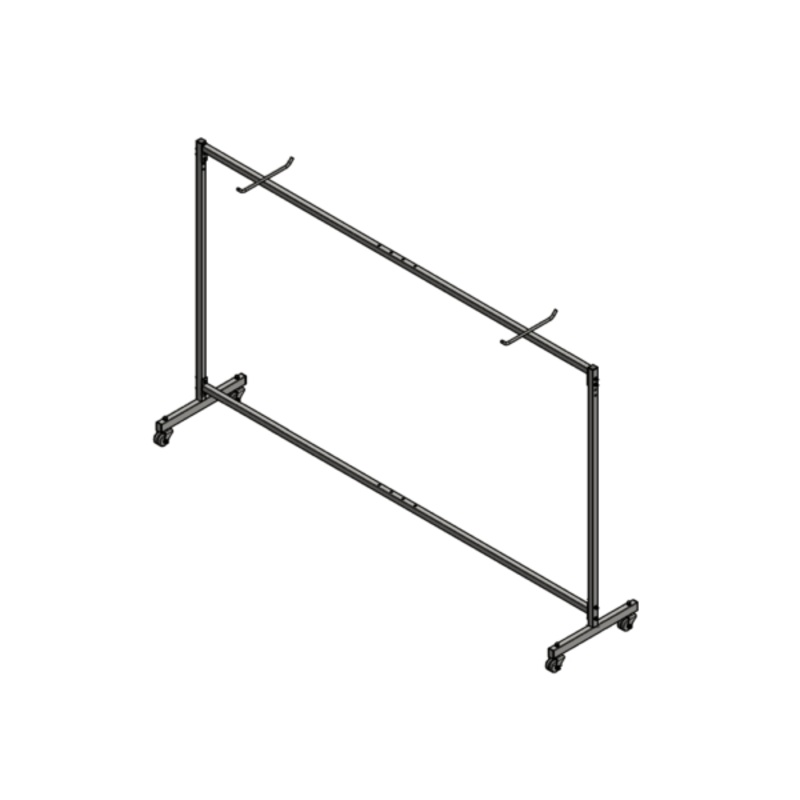 Transport trolley for one pair of handball goalposts